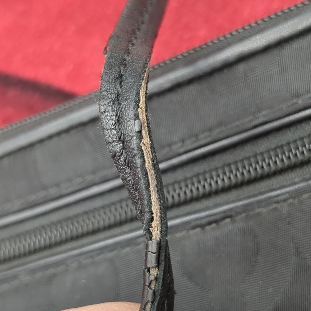 Coach Nylon With Leather Trim Wristlet - Picture 5 of 9